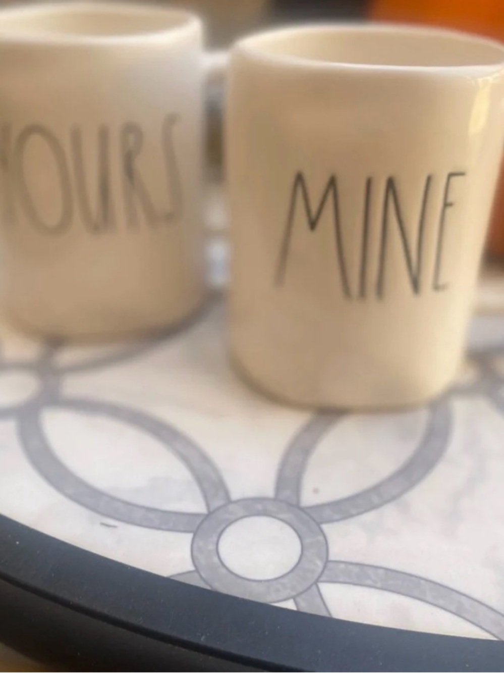 Rae Dunn Cream 'MINE' Stoneware Mug